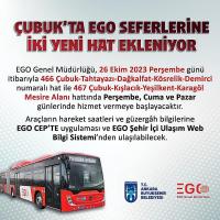 EGO’DAN ÇUBUK’A İKİ YENİ OTOBÜS HATTI MÜJDESİ